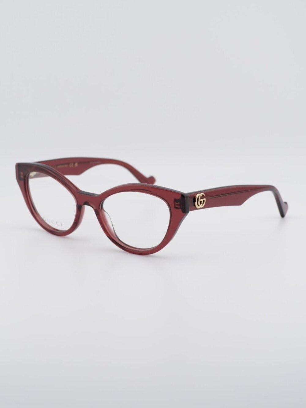 Gucci GG0959O 003 Eyeglasses Burgundy 51mm Cat Eye Frame